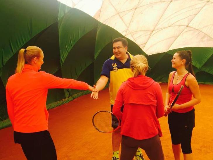 Саакашвілі провів спаринг з юним даруванням тенісу України Ястремською - фото 1