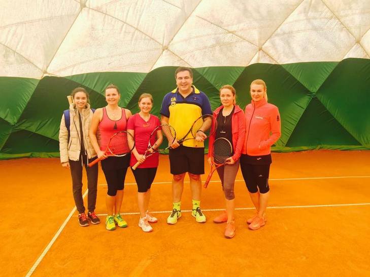 Саакашвілі провів спаринг з юним даруванням тенісу України Ястремською - фото 6