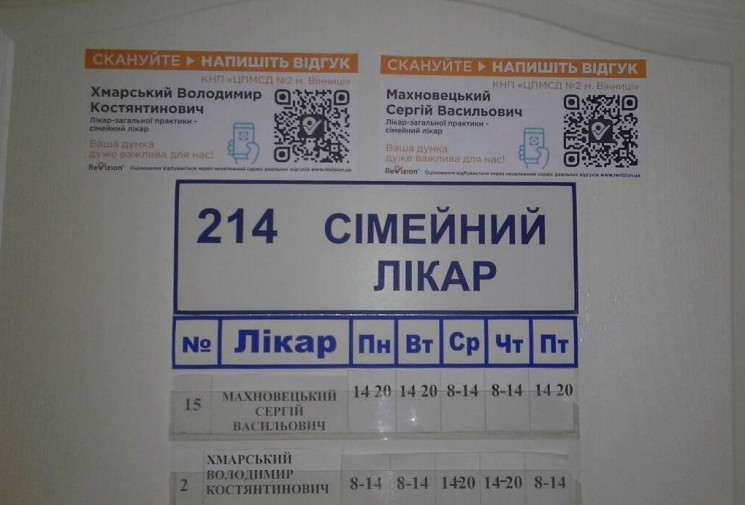 У Вінниці пацієнти з допомогою QR-кодів…